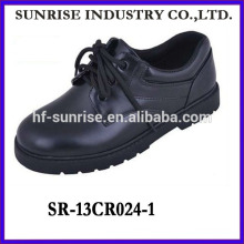 SR-13CR024-1 2014 mode adolescent chaussures chaussures noires chaussures noires chaussures étudiantes modulaires plates avec dentelle